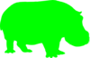 Green Hippo Clip Art