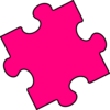 Pink Puzzle Piece Clip Art