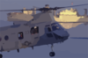 Ch-46 Helicoper Approaches Uss Peleliu Clip Art