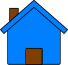 Blue And Brown House Clip Art