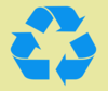 Recycle Symbol Blue On Tan Clip Art