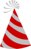 Red And Grey Party Hat Clip Art