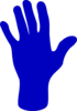 One Blue Hand Clip Art