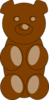 Gummy Bear Brown Clip Art