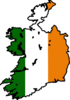 Ireland Flag Map Clip Art