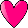Hot Pink Heart Clip Art