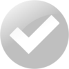 Simple Grey Check Button Clip Art