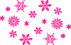 Pink Snowflakes Clip Art