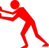 Red-man-pushing-back Clip Art