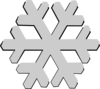Snow Flake Grey Clip Art