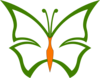 Green And Orange Butterfly Clip Art
