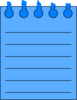 Note Pad Blue Clip Art