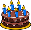 6 Years Birthday Cake Clip Art