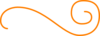 Orange Scroll Flourish Clip Art