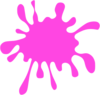 Pink Ink Splash Clip Art