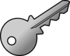 Gray Key Clip Art