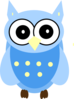 Very Blue Owl Clip Art