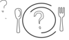 Question Mark Dinner Plate Clip Art