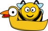Bee With Ducky Tube Clip Art
