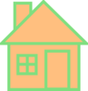 Orange House Clip Art