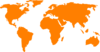 Orange World Map Clip Art