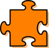 Orange Puzzle Piece Clip Art