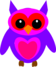Purple Gray Owl Rosie Clip Art