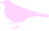 Pink Bird Silhouette 3 Clip Art