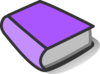 Purple Book Reading Clip Art