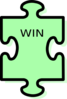 Jigsaw Lightgreen Win Clip Art