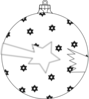 Shooting Star Ornament Outline Clip Art