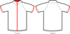 Shirt White With Red Zipper Clip Art