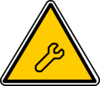 Technical Warning Sign Clip Art