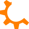 Orange Gear Multimedia Clip Art
