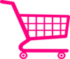 Shopping Cart - Hot Pink Clip Art