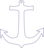 Stiched Anchor Clip Art