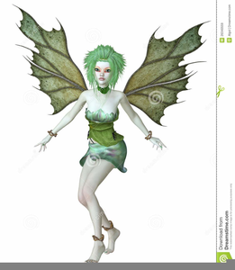 Green Fairy Clipart Image