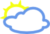 Light Clouds And Sun Weather Symbol Clip Art