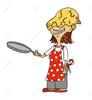 Cartoon Clipart Woman In Pajamas Image