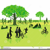 Walking In The Park Clipart Image