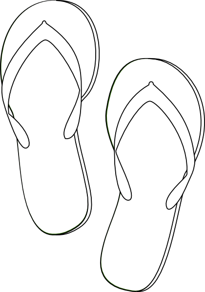 Flip Flops Outline Clip Art at Clker.com - vector clip art online ...