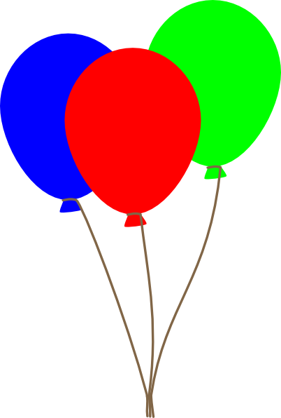 3 Blue Balloons Hat Clip Art at Clker.com - vector clip art online ...