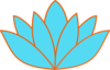 Blue Orange Lotus Clip Art
