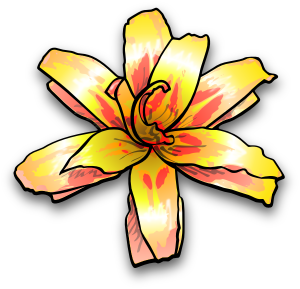 Yellow Lily Clip Art at Clker.com - vector clip art online, royalty ...