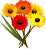 Red Orange Yellow Flowers Clip Art