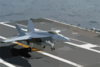 F/a-18e Makes An Arrested Landing Aboard Uss Carl Vinson Clip Art