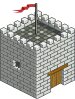 Castle Tower Isometric Clip Art