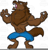 Angry Wolf Clipart Image