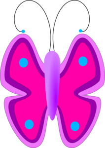 Download Pink And Purple Butterfly Top View Clip Art at Clker.com ...