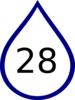 Number Rain Drop Clip Art